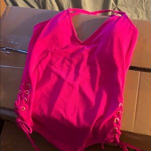 BRIGHT PINK BATHING SUIT